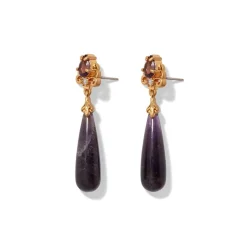 Turkish Amethyst Drop Earrings
