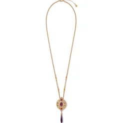 Turkish Amethyst Long Pendant Necklace
