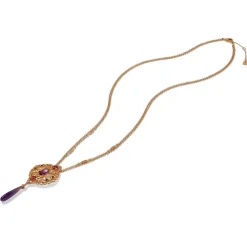 Turkish Amethyst Long Pendant Necklace