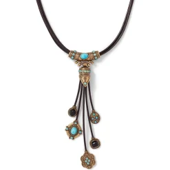 Turkmen Leather Statement Necklace