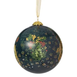 Unicorn in a Garden Hand-Painted Glass Ornament