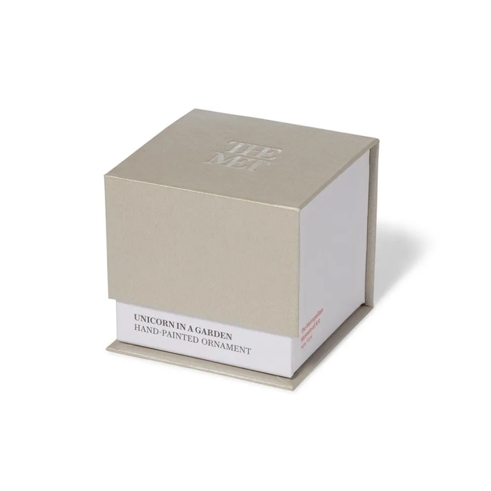 Unicorn in a Garden Hand-Painted Glass Ornament