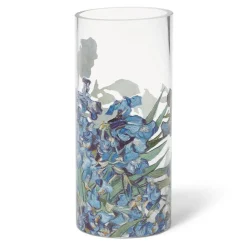 Van Gogh Irises Glass Vase