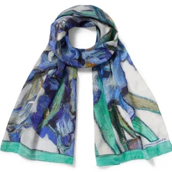 Van Gogh Irises Oblong Silk Scarf