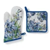 Van Gogh Irises Pot Holder and Oven Mitt Set