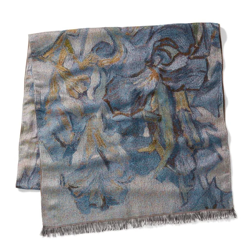 Van Gogh Irises Wool-Blend Shawl