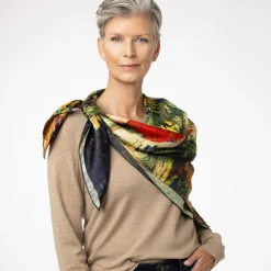 Van Gogh Stylized Nature Double-Sided Square Silk Scarf