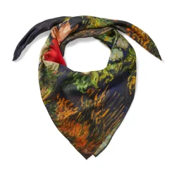 Van Gogh Stylized Nature Double-Sided Square Silk Scarf