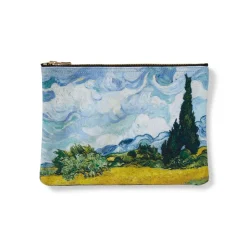 Van Gogh Wheat Field with Cypresses Zip Pouch