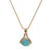 Wedjat Eye Scarab Spinning Pendant Necklace
