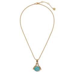 Wedjat Eye Scarab Spinning Pendant Necklace