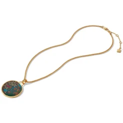 William Morris Blackthorn Enamel Pendant Necklace