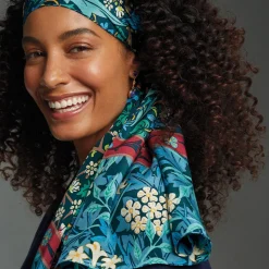 William Morris Mixed Patterns Oblong Silk Scarf