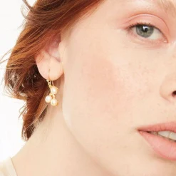 Willow Catkins Pearl Bib Necklace and Drop Earrings Set